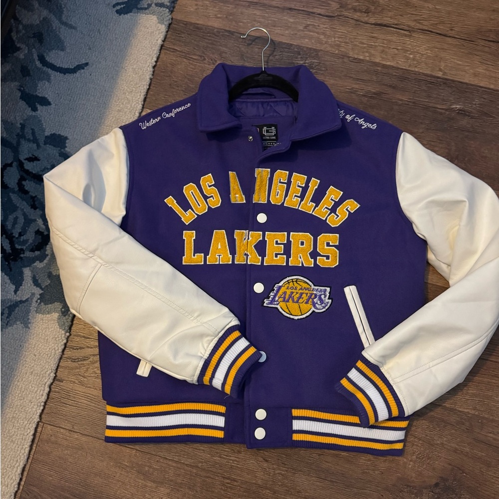 Los Angeles Lakers Varsity Jacket - Purple and White